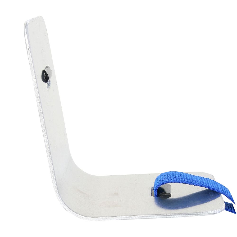 An NRS Adjustable Cooler Mount with a blue strap and an L-shaped metal bracket is seen from the side, fitting NRS frames.