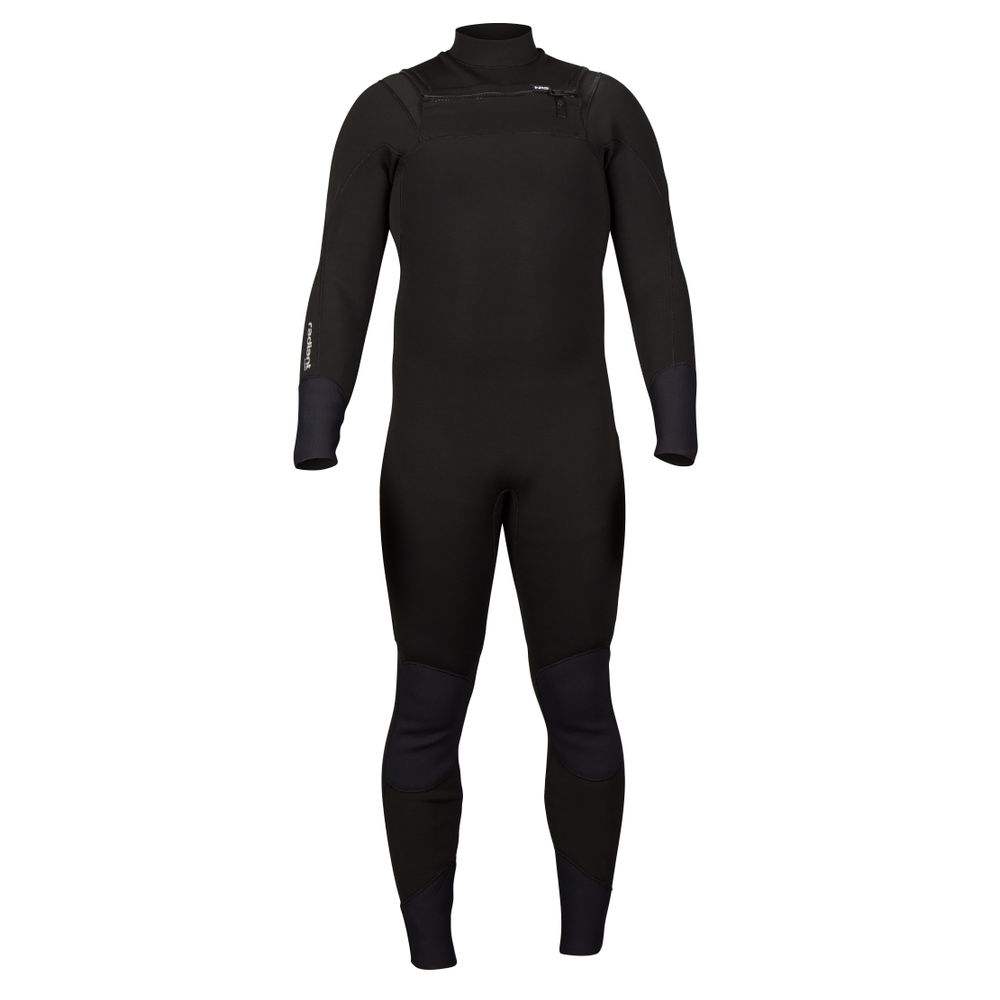 The NRS Radiant 3/2 Wetsuit is a black full-body SUP wetsuit with long sleeves and leg coverage, featuring VaporLoft lining for extra warmth, shown against a white background.