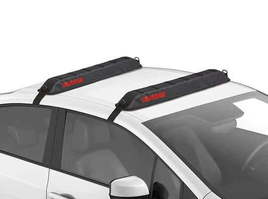 a car with two Yakima Easy Top roof racks on top of it.