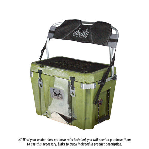 The Jackson Kayak Orion HandiBak 45 cooler, featuring a versatile handle, is highlighted against a white backdrop with installation requirements for rails noted at the bottom.