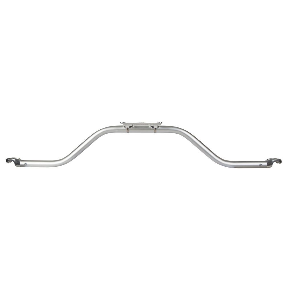 The NRS Angler Seat Bar is made from hot-forged aluminum alloy and includes curved ends with a central mounting bracket, shown on a white background.