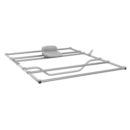 Overhead view of the Bighorn II Raft Frame by NRS featuring a modular aluminum design with a single seat.