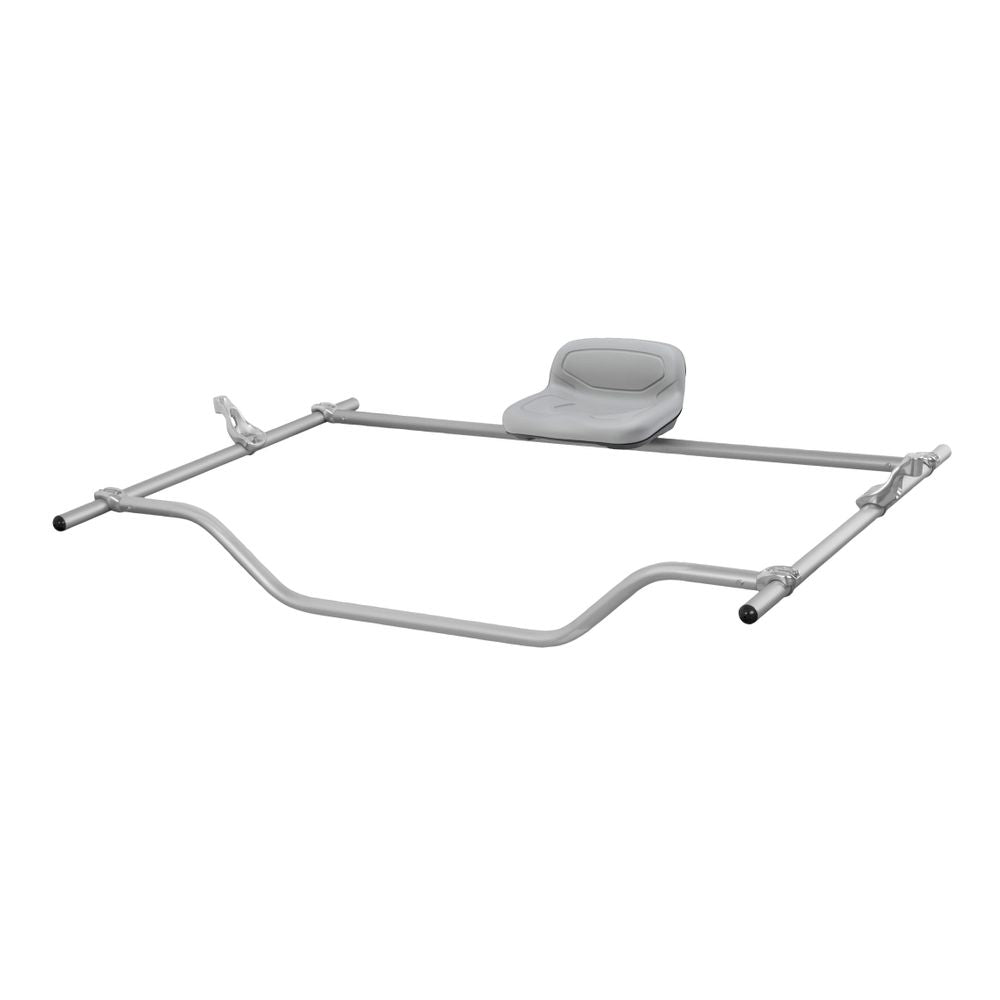 The NRS Longhorn Frame features a durable aluminum alloy seat in light gray, attached to a frame with two handle structures on each side.