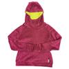 A red hooded sweatshirt featuring a yellow lining, lightweight and warm, is shown flat on a white background. It brings to mind the Hot Lap Hoodie - Womens by Immersion Research.