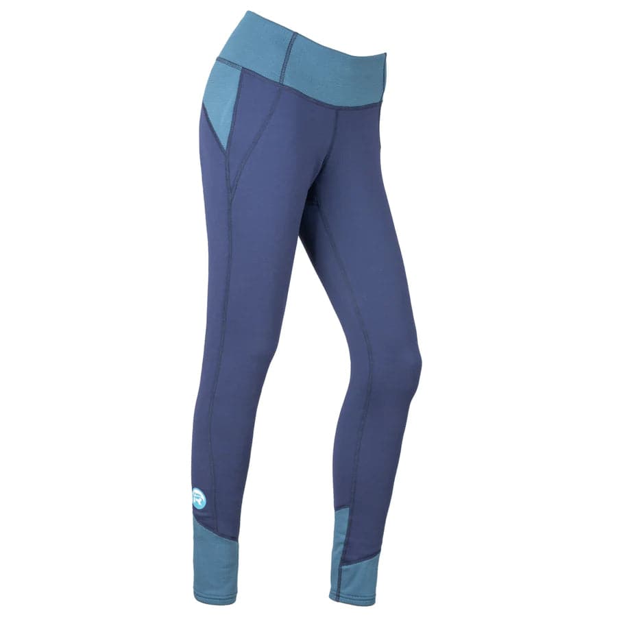 The Susitna Pants - Women's by Immersion Research are a performance fit women's yoga legging, available in blue and teal.