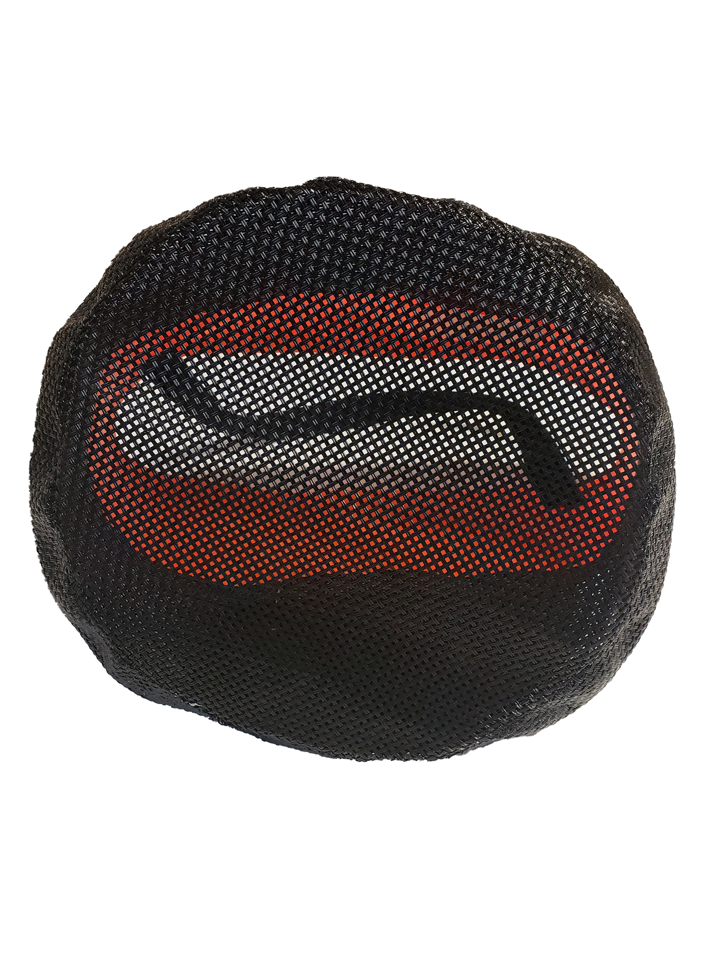 The Jacks Plastic Welding Collapsible Water Bucket with mesh bottom securely holds a red and black hockey stick, making it perfect for drying gear after outdoor adventures.