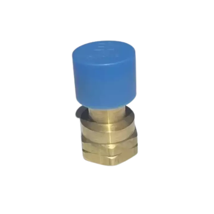 A Partner Steel Propane Adapter for 1lbs Tank with a blue lid.